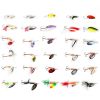 30Pcs Fishing Lures Kit Metal Spoon Lures Hard Spinner Baits w/ Single Triple Hook for Trout Bass Salmon with Free Tackle Box