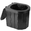 Foldable Emergency Toilet Portable Porta Potty for Traveling/ with Lid Carry Bag 1 Roll Garbage Bags