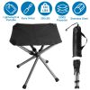 Foldable Camping Stool Retractable Portable Folding Chair Easy Setup Lightweight Backpacking Stool Carry Bag Fishing Camping Hiking BBQ