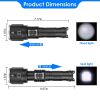 Super Bright LED Flashlight Waterproof Rechargeable Zoomable Tactical Torch Light Emergency Power Bank Support 3 Battery Types