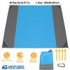 108x96.46in Sand Proof Picnic Blanket Water Resistant Foldable Camping Beach Mat w/ 4 Anchors 1 Carry Bag For 4-6 People