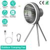 Camping Fan with Lantern 10000mAh Rechargeable Battery Powered Portable Tripod Fan for Tent with Hanging Hook Carabiner Emergency Power Bank Desk Fan