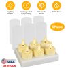 6Pack Rechargeable Tea Lights With Charging Base Flameless Flickering LED Candles with Timer Remote Control for Halloween Christmas Wedding Party