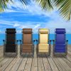 Zero Gravity Lounge Chair 330lbs Load Foldable Recliner Chair w/ Stress Relief Pillow Patio Poolside Beach Lying Chair