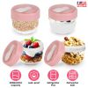 4Pcs Overnight Oats Containers with Lids and Folding Spoons 20OZ Portable Leak-proof Oats Jar For Milk Vegetable and Fruit Salad Yogurt Breakfast Cere