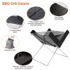 Foldable BBQ Grill Charcoal Barbecue Portable X Grill Tabletop Outdoor Smoker BBQ for Camping Picnic Outdoor Party