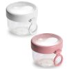 4Pcs Overnight Oats Containers with Lids and Folding Spoons 20OZ Portable Leak-proof Oats Jar For Milk Vegetable and Fruit Salad Yogurt Breakfast Cere