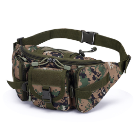 Men's Waterproof Nylon Fanny Pack With Adjustable Belt; Tactical Sport Arm Waist Bag For Outdoor Hiking Fishing Hunting Camping Travel (Color: Conglin digital, size: The belt can be adjusted)