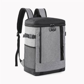 Double Shoulder Thermal Insulation Backpack for Outdoor Picnic (Type: Picnic Backpack, Color: Gray)