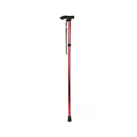 Anti-Slip Adjustable Folding Travel Hiking Walking Stick (Type: Walking Stick, Color: Red)